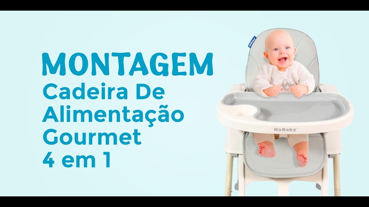 Cadeira De Alimentação Gourmet Portátil Bebê Multifuncional 4 em 1 - KaBaby