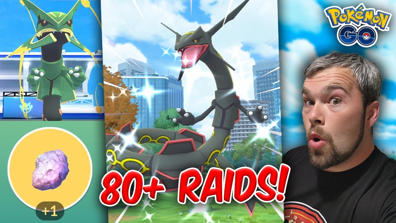 Mega Rayquaza Raid Day! Over 80 Raids and THIS is what we got! (Pokémon GO)