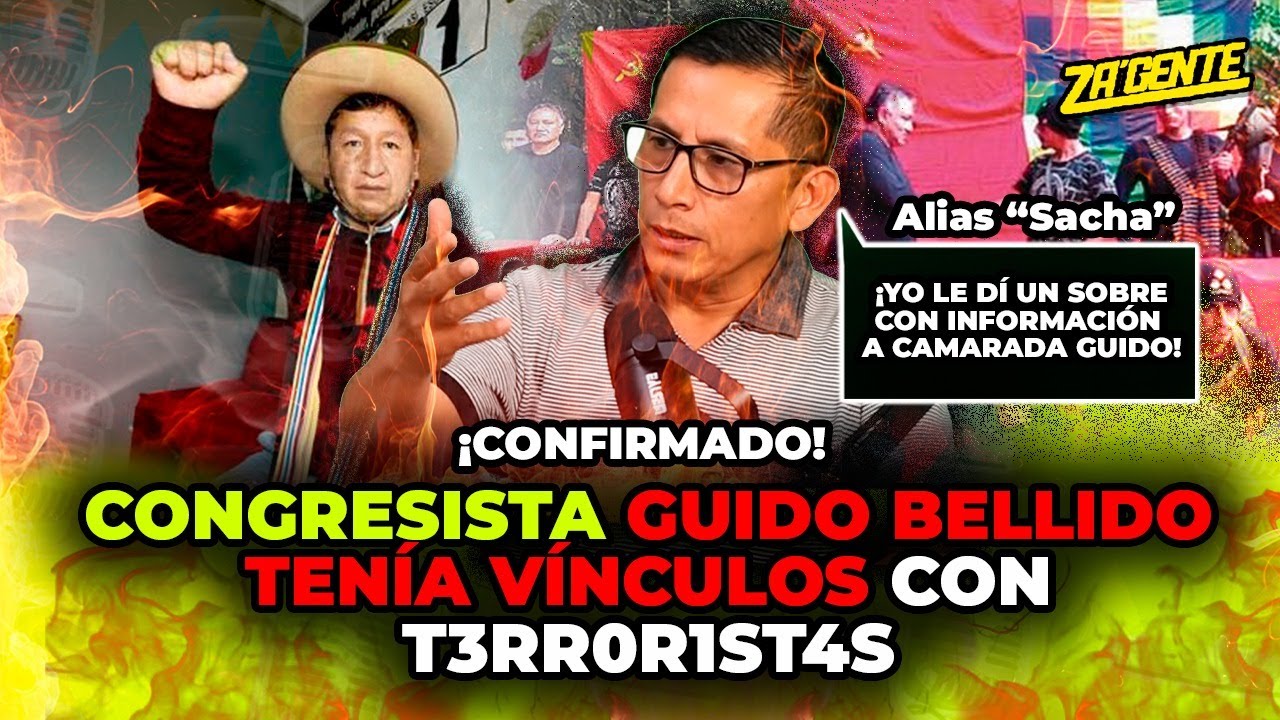 Congresista Guido Bellido tenía vínculos con terroristas