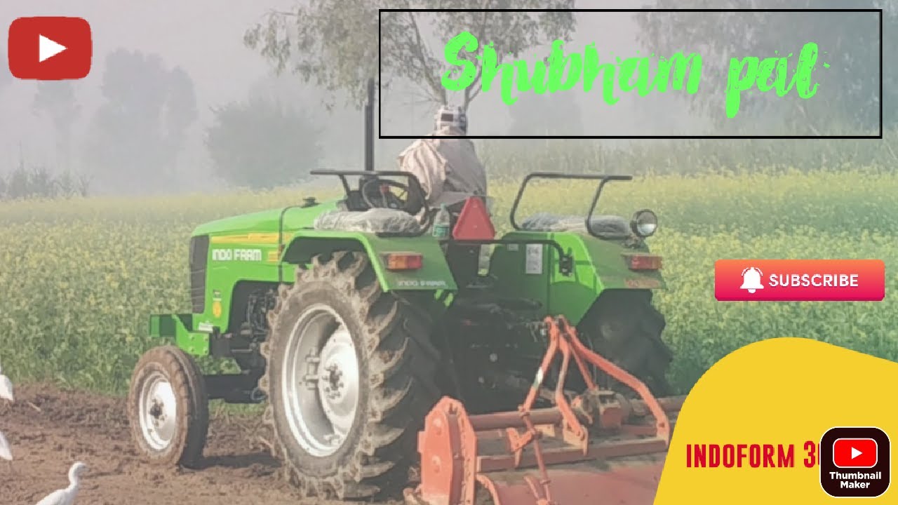 INDOFARM 3035 DI || 2021 MODEL || SONALIKA ROTAVATOR 6FEET || 540 PTO SPEED.