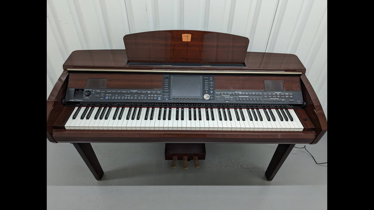Yamaha Clavinova CVP-409PM digital piano arranger in polished glossy mahogany finish stock nr 24034