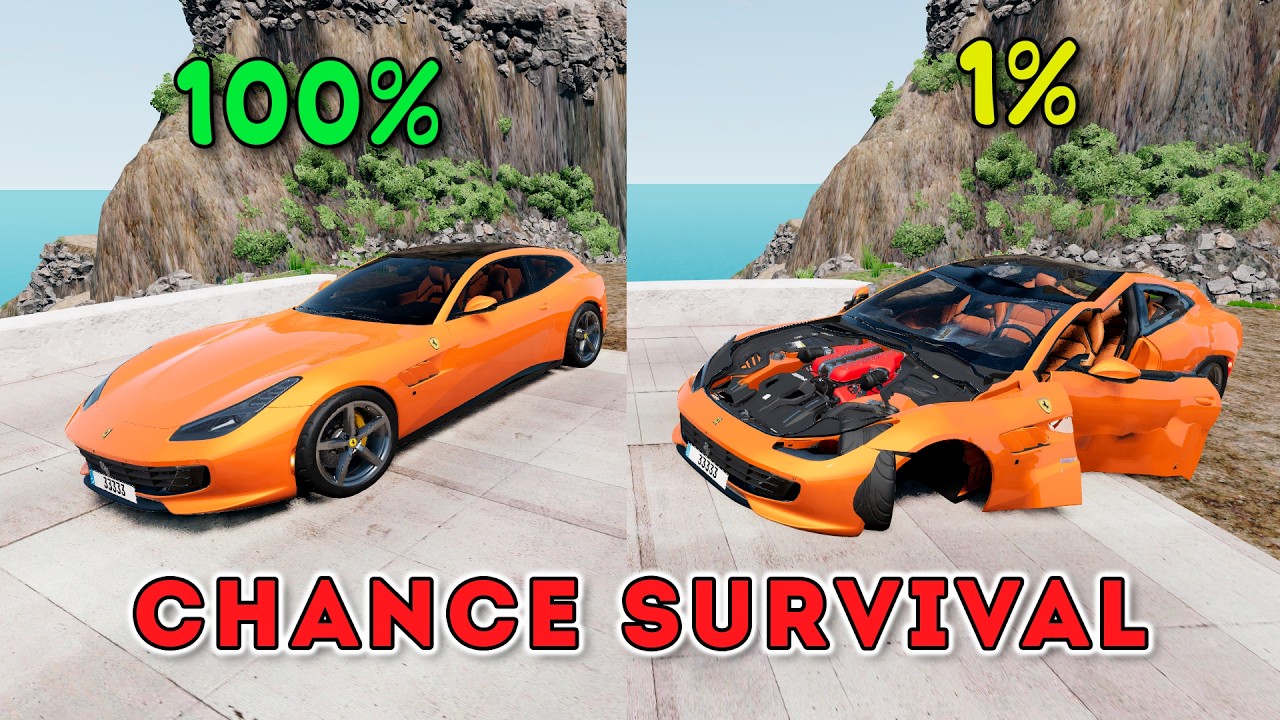 Realistic Survival Chance Crashes! Epics Moments! |  BeamNG Drive Ep.8 #beamngdrive