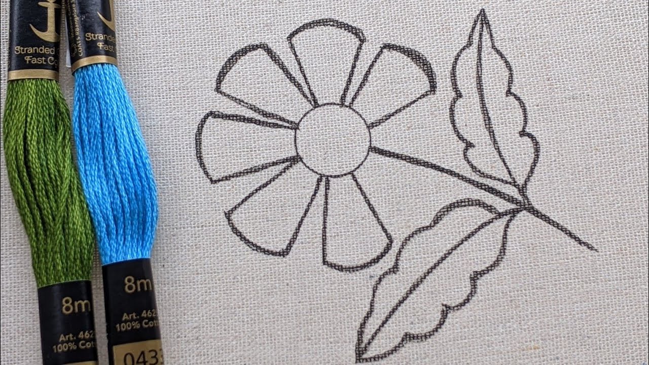 SIMPLE AND BEAUTIFUL FLOWER EMBROIDERY DESIGN FOR BEGINNERS