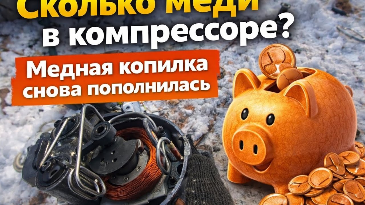 Сколько меди в компрессоре? Медная копилка снова пополнилась!
