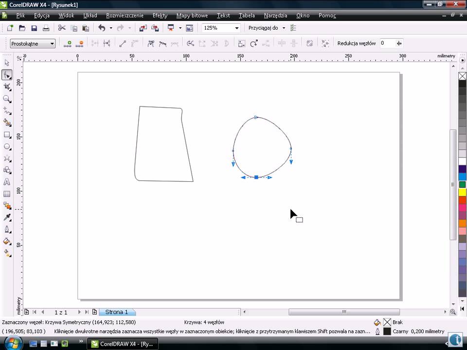 Konwersja na krzywe / kurs wideo CorelDraw X4 - tutoria.pl