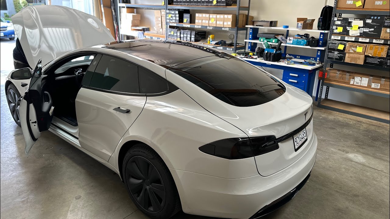 Tesla Model S Plaid Refresh Power Frunk Installation | Hansshow TE⚡️ Studio