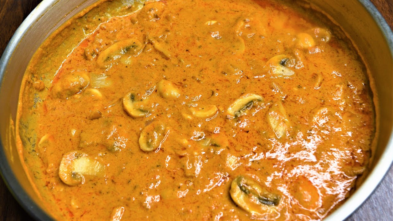 Kaju Mushroom Masala | Kaju Mushroom Curry | Kaju Mushroom Gravy | Mushroom Masala
