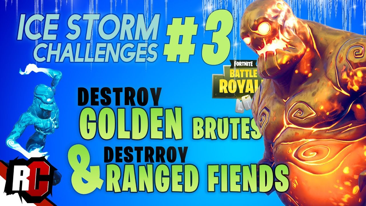 Fortnite Ice Storm Challenge DAY 3 | Destroy Golden Ice Brutes and Ranged Ice Fiends