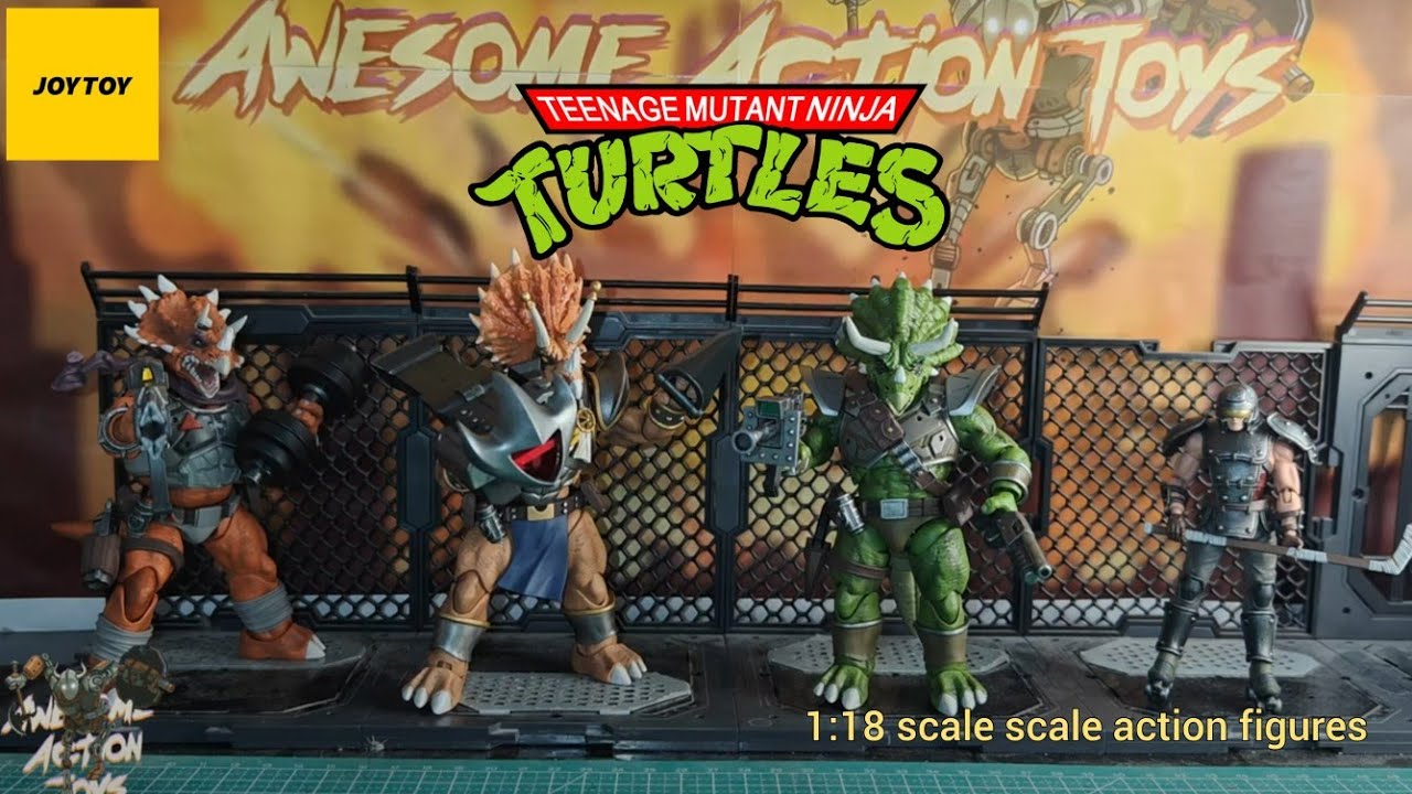 Teenage Mutant Ninja Turtles Casey Jones, & Triceretons 1:18 scale action figures. More awesomeness!