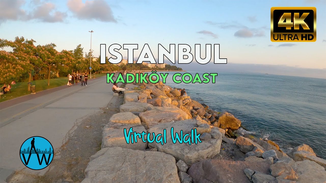 ⁴ᴷ⁵⁰ ISTANBUL WALK 🇹🇷 Peaceful  Walking in Kadık&ouml;y Moda Coast at the Sunset.