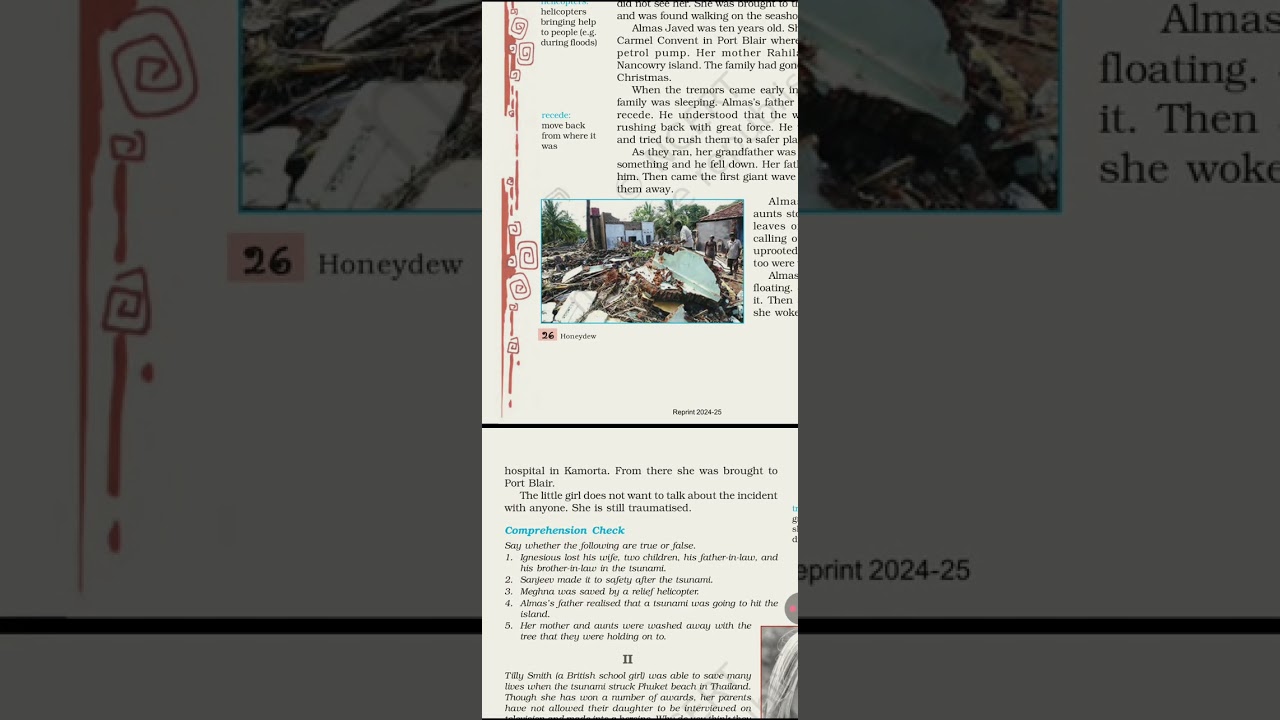 Class 8th . English. Ch.2- The Tsunami. 