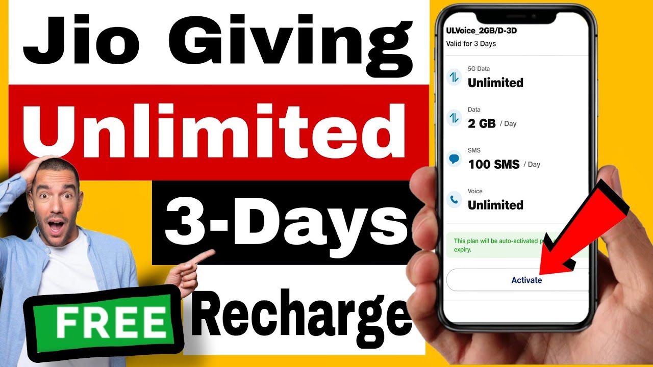 Get Free 6GB 4G data | Unlimited 5G | Unlimited Calls For 3 Days