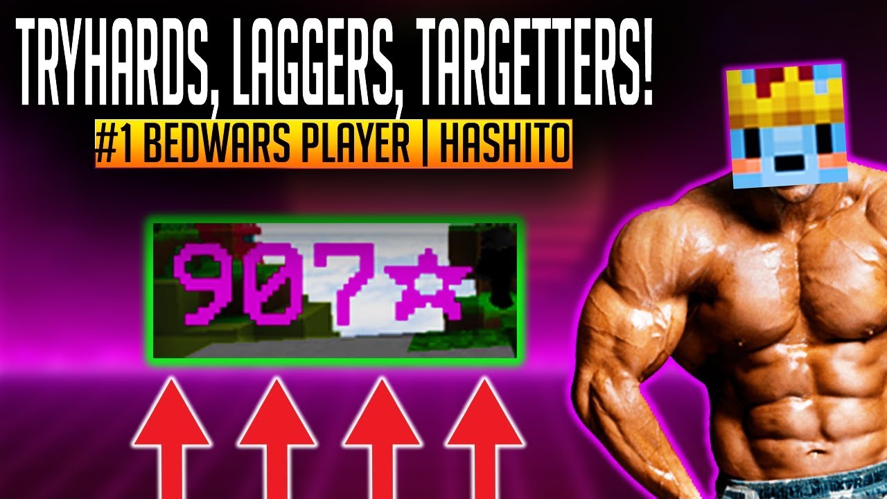 HASHITO *VS* BEDWARS LAGGERS, TRYHARDS, AND TARGETTERS! (2 Bedwars Clutches) (Hypixel Solo Bedwars)
