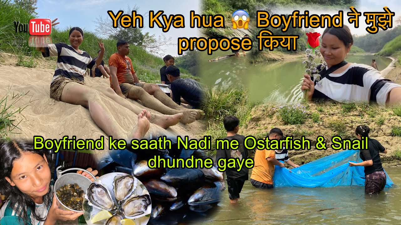 Boyfriend ke saath Nadi me Ostarfish & Snail dhundne gaye | Village Life Vlog | River Adventure