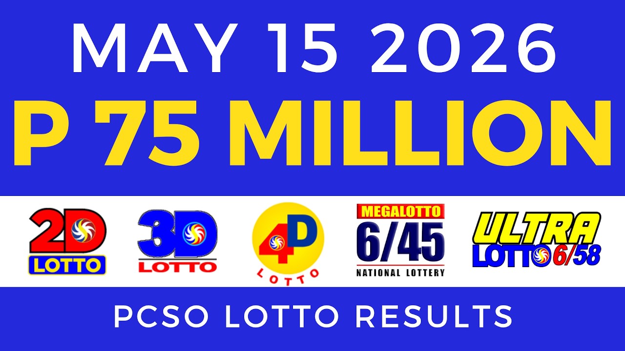 Lotto Result Today 9PM May 15 2026 PCSO
