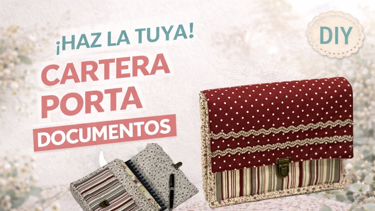 Cartera porta documentos. Aprovecha tus retales!!