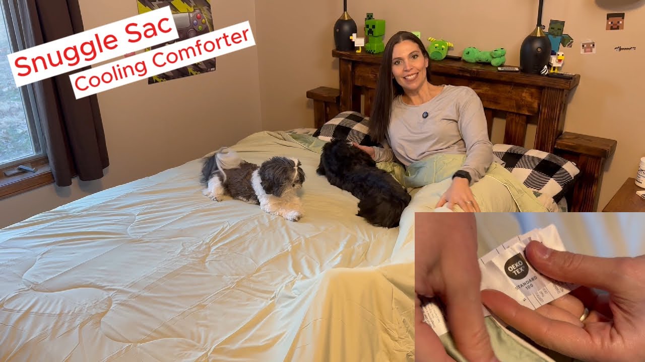 Snuggle Sac Cooling Comforter soft, lightweight and COOL! #cooling #coolingblanket #snuggle