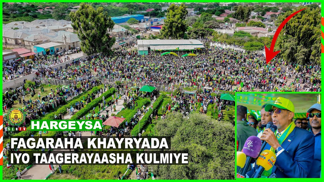 Madaxweynaha JSL oo ololaha KULMIYE, kula dabbaaldegay fagaaraha Beerta xorriyada Hargeysa.