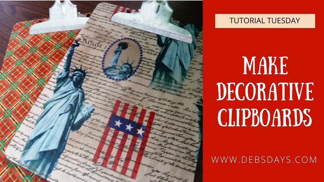 How to Turn Plain Clipboards into Fabric-Covered Decorative Clipboards