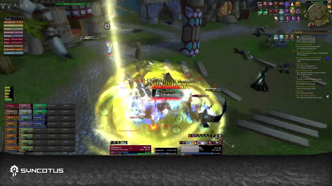 Alliance never learn, Baine saved by Horde multiboxer again.