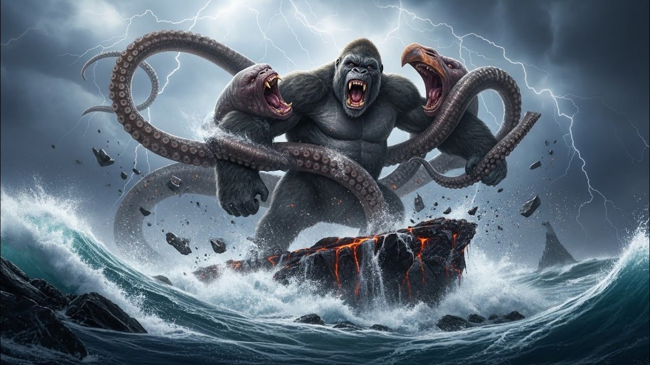 King Kong and the Kraken’s Wrath (epic battles with sea creatures)