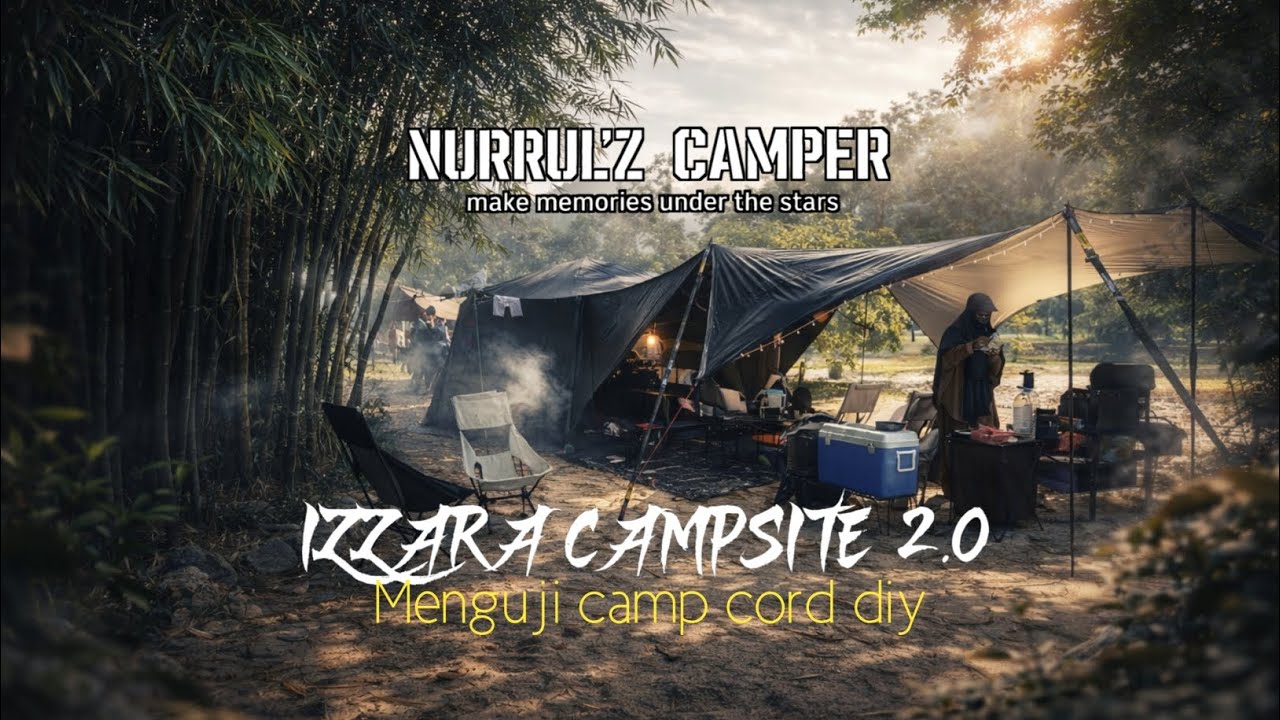 Camping pertama ditahun 2026.menguji camp cord diy kami. 