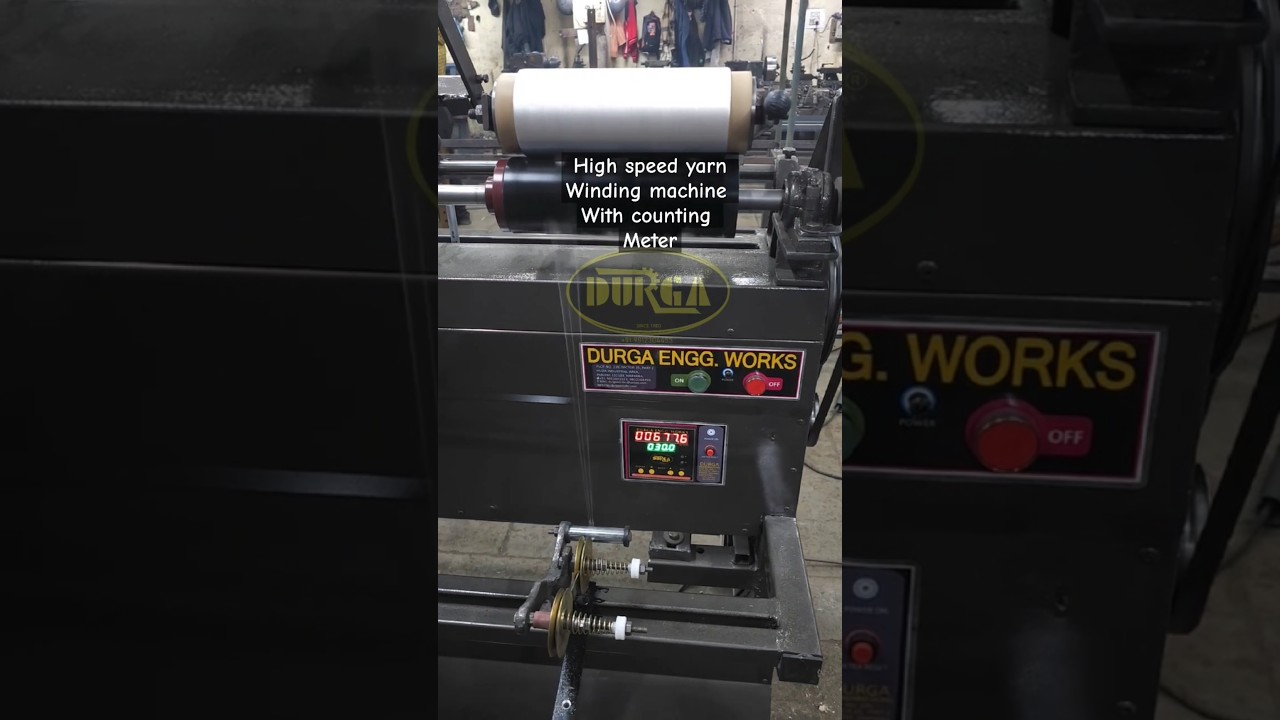 High speed winding machine with electronic yarn counting  meter #winding #9812304455 #yt