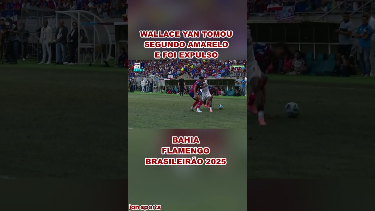 2ª EXPULSÃO DO FLAMENGO | WALLACE YAN FOI EXPULSO | Bahia x Flamengo | Brasileirão 2025 