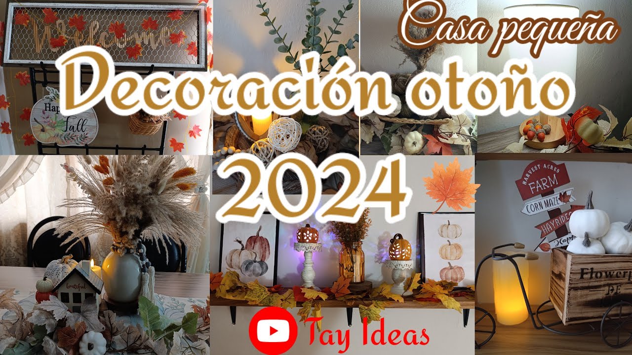 Decoración de otoño 2024 en mi pequeño hogar, sala/comedor.
