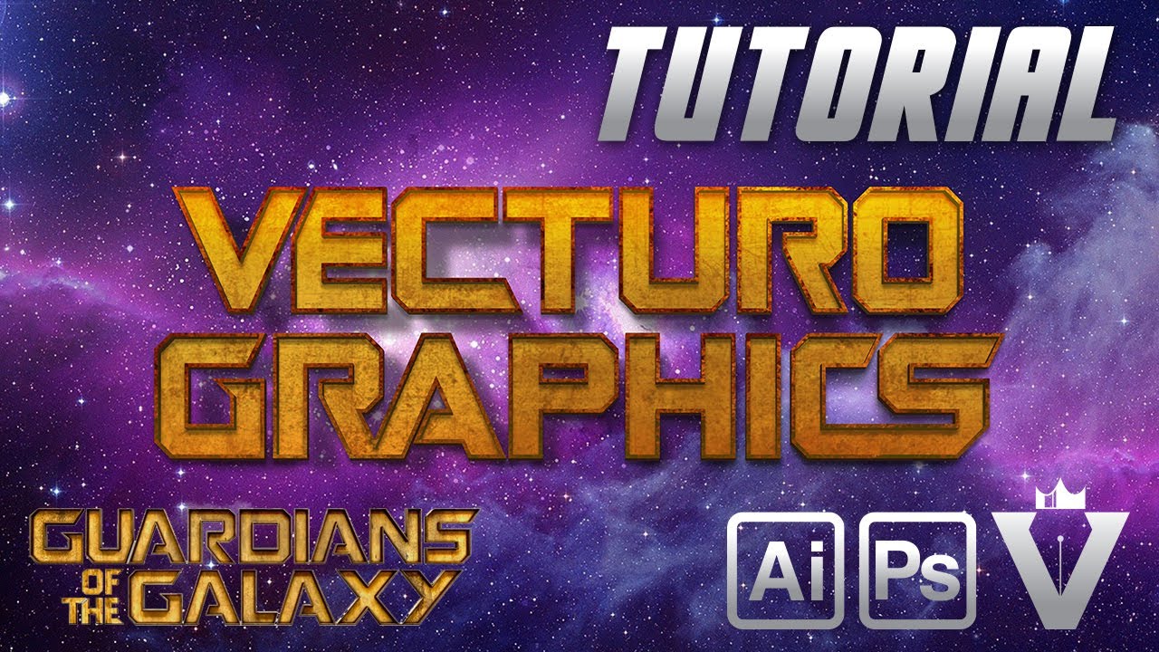 Make your own GUARDIANS of the GALAXY style logo w/ Illustrator & Photoshop