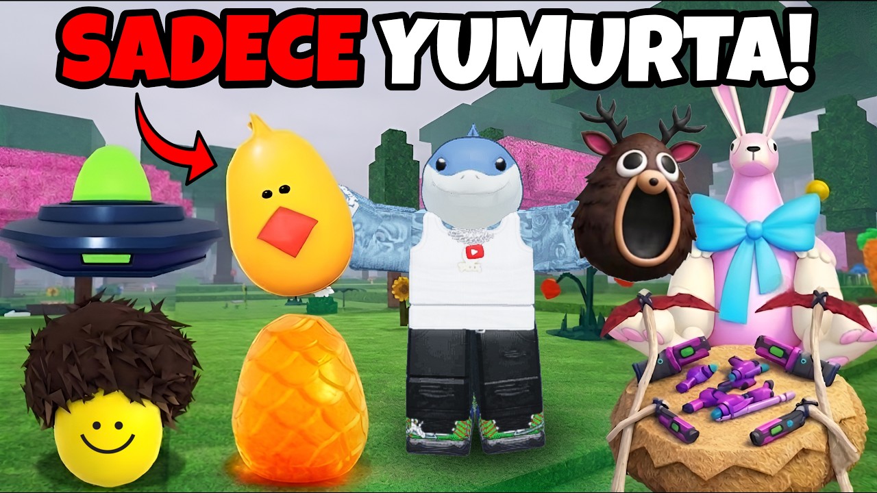 SADECE YUMURTA KULLANARAK 99 GECE GE&Ccedil;İRMEK!! - Roblox Ormanda 99 Gece