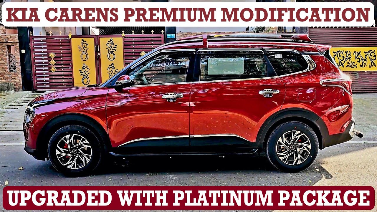 KIA CARENS Modified | Platinum Package | RED Premium Optional Variant@sapthagiricardecors1983