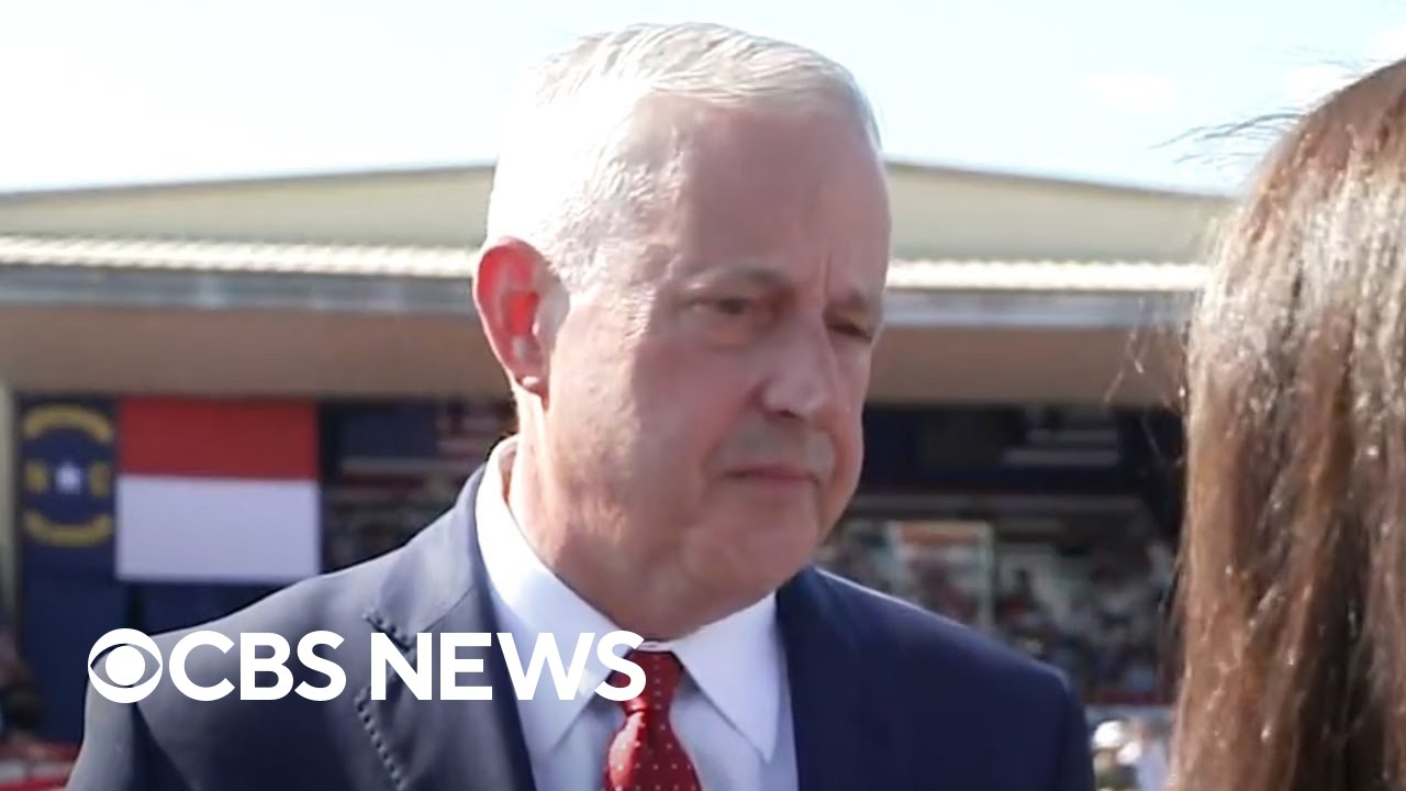 North Carolina GOP Senate nominee Michael Whatley reacts to farmer's criticism of tariffs, gas costs