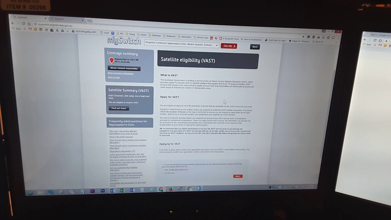 How to register a VAST card for australian set top boxes.