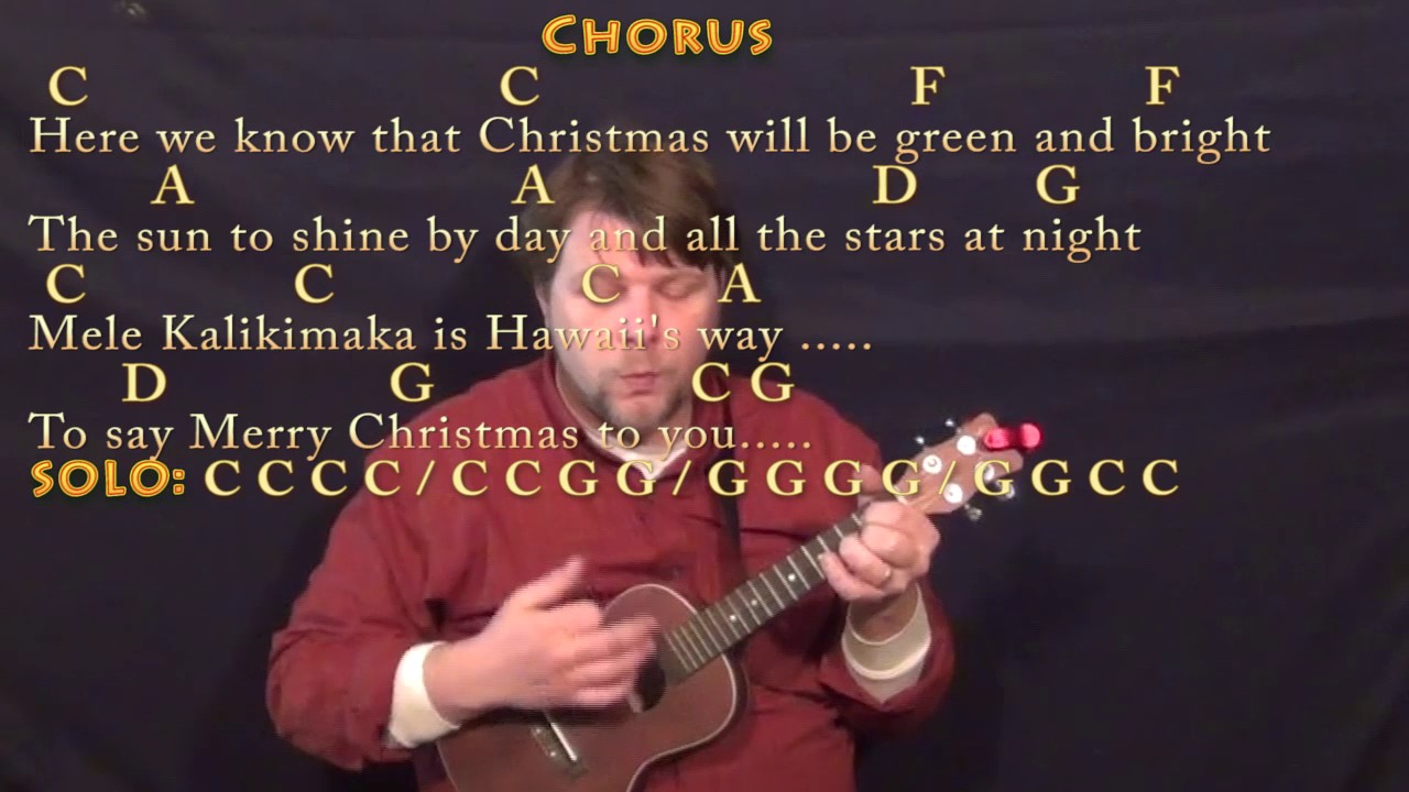 Mele Kalikimaka (Christmas) Ukulele Cover Lesson in C with Chords/Lyrics