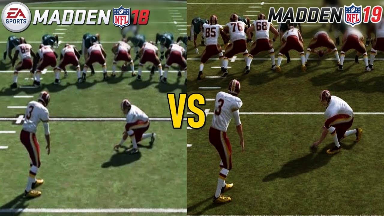 Madden NFL 19 vs Madden NFL 18 Graphics Comparison (PS4)