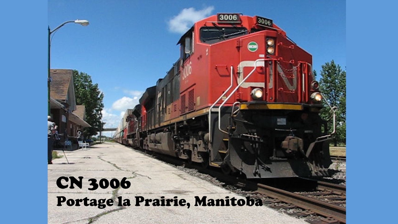 CN 3006 East at Portage la Prairie, Canada Day, 2017