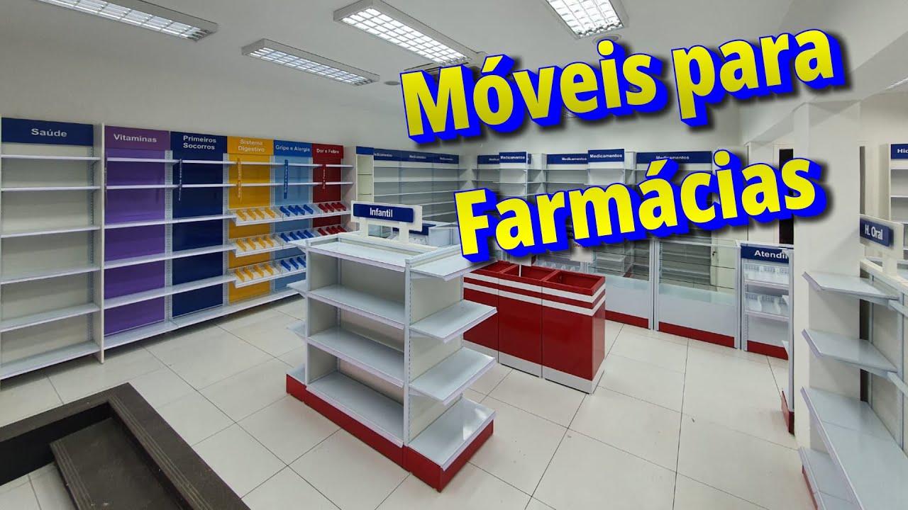 Móveis para Farmácia - Projeto 3D 3154 - cliente Rede Morais