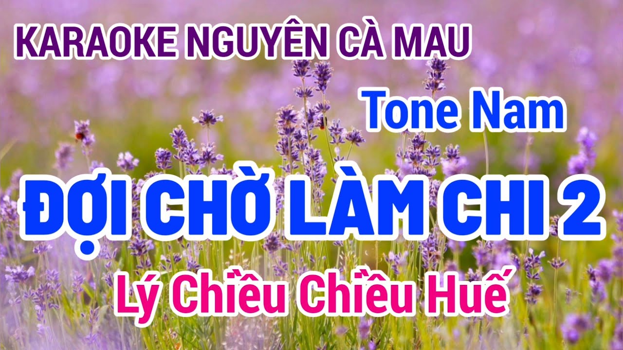 Karaoke Đợi Chờ Làm Chi 2 | Lý Chiều Chiều Huế | Tone Nam | Nguyên Cà Mau (16/6/2024)