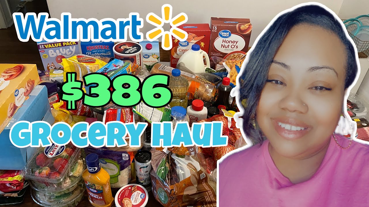 Покупка продуктов в Walmart для большой семьи за 386 долларов. Май 2024 г.