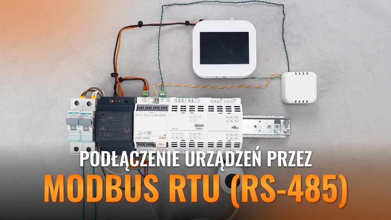 Podłączenie urządzeń przez Modbus (magistralę  RS 485)
