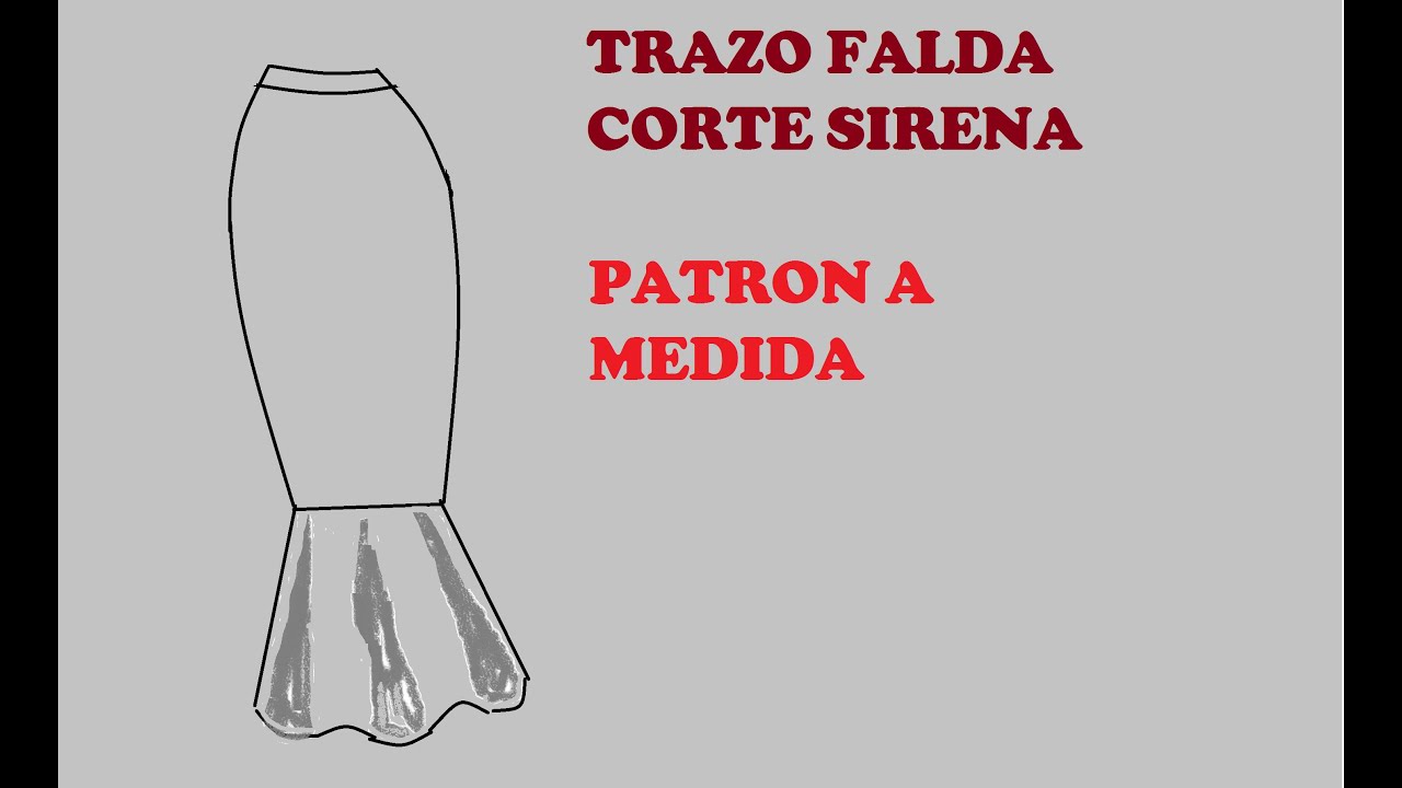 TRAZO DE FALDA CORTE SIRENA