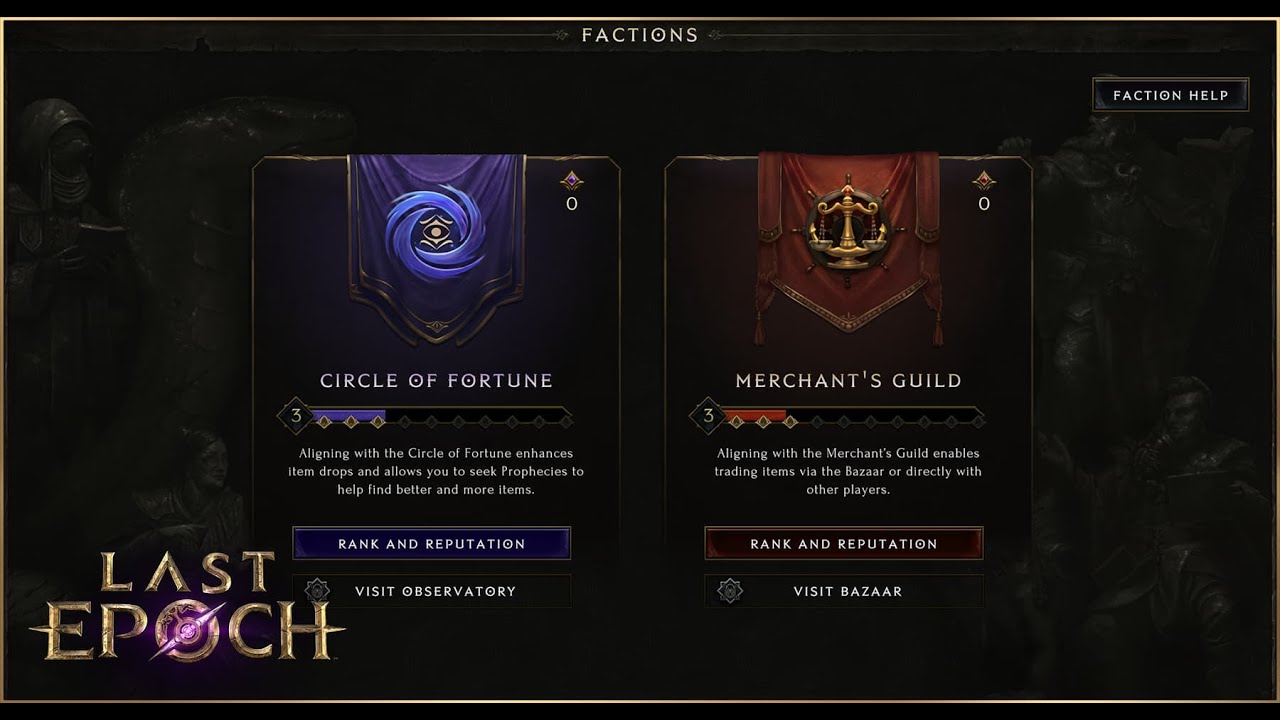 Trade & Item Factions for Last Epoch - Developer Overview