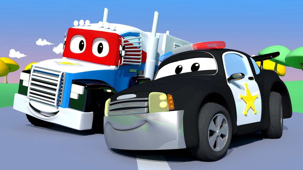 Carl le Super Truck -  Le camion de POLICE - La Ville des Voitures 🚓 🚒 Dessin animé pour enfants