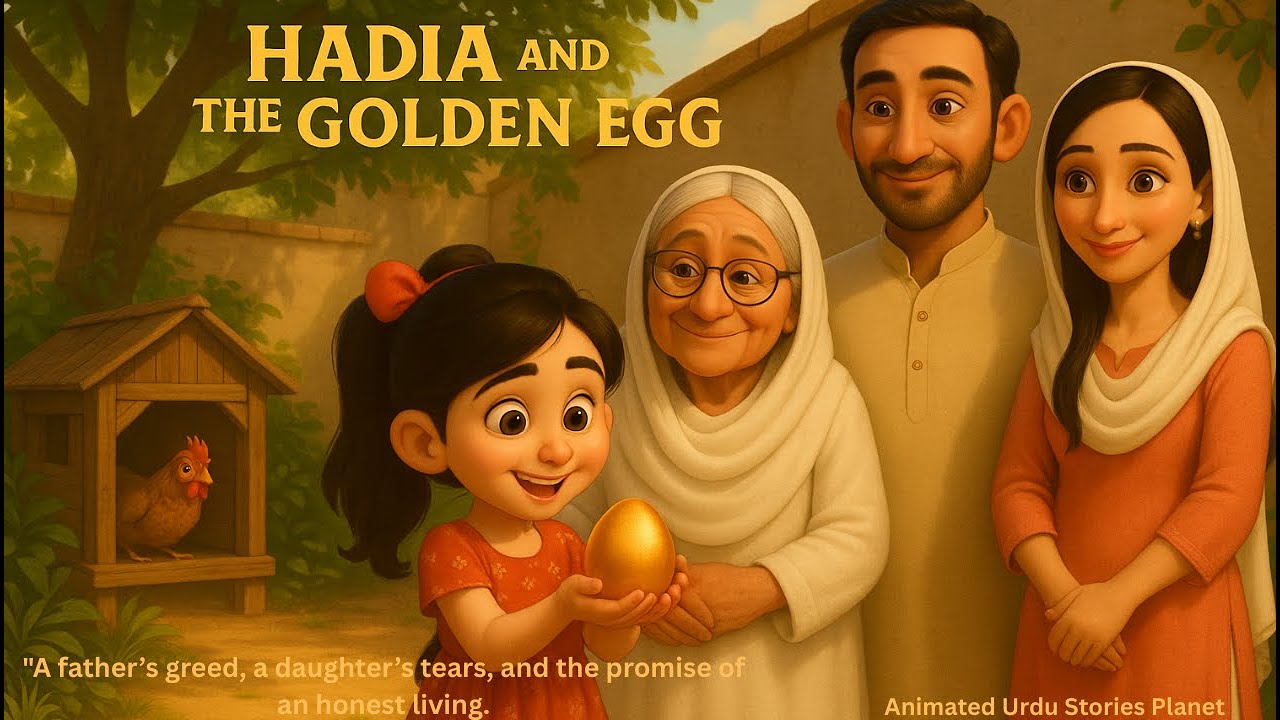 Hadia and the Golden Egg | Kids Animation |  Bachon Ki Kahaniya | Kids Educational videos |