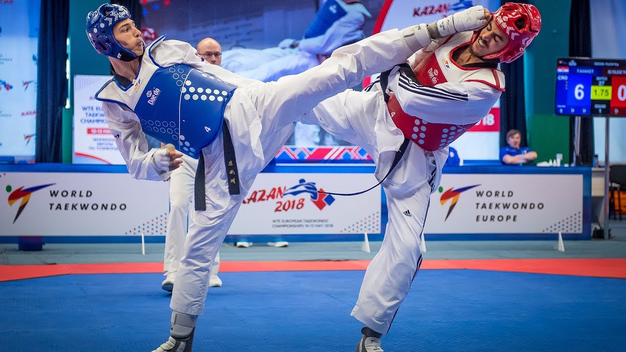 Toni Kanaet (CRO) vs Muhammed Yildiz (TUR). European Taekwondo Championships Kazan-2018