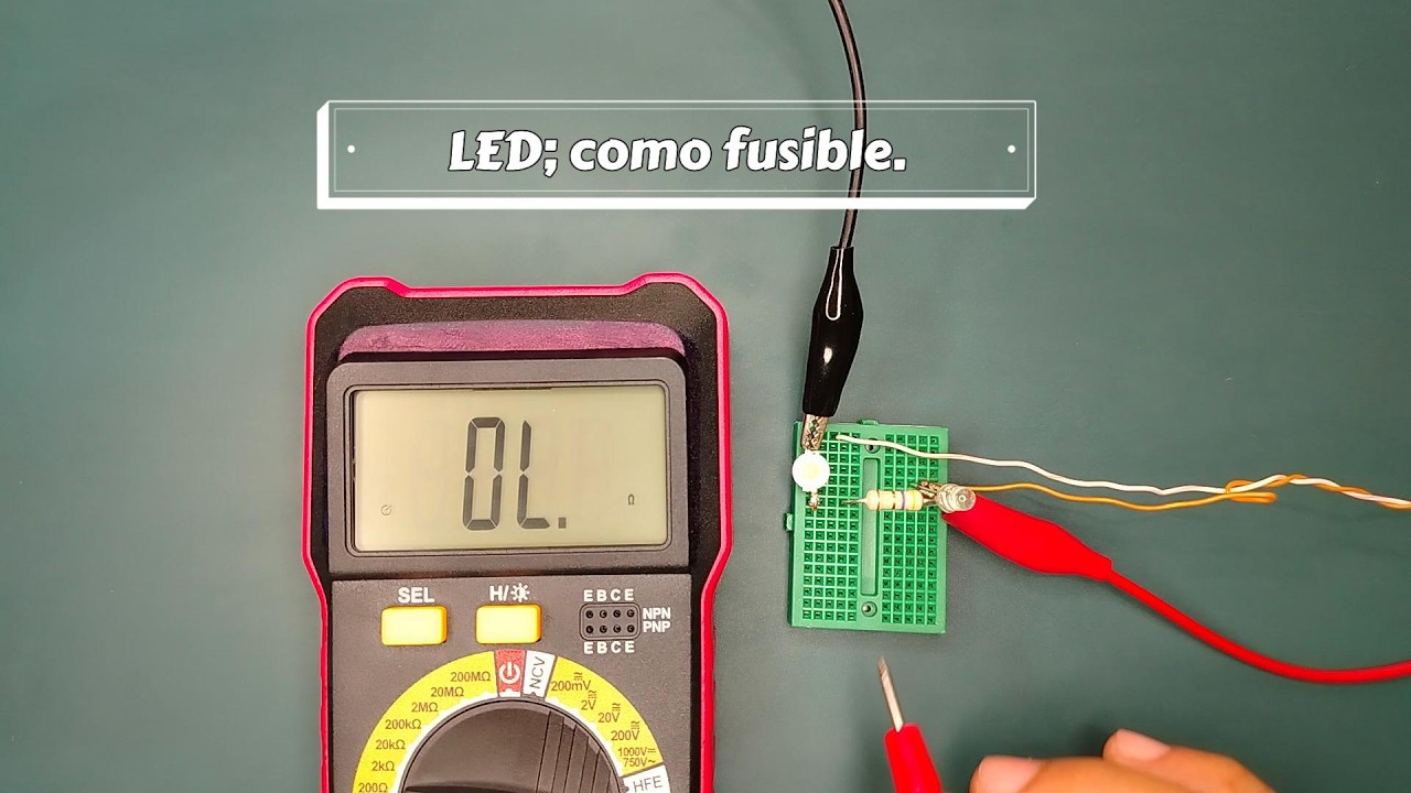 Diodo LED utilizado como sensor de temperatura, fusible o zener #fusible #led #zener #electronica