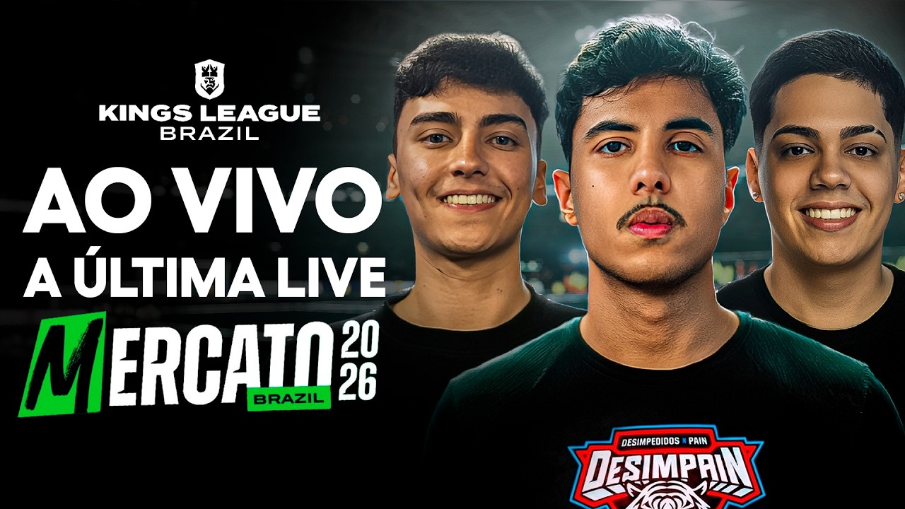 🔴AO VIVO: &Uacute;LTIMO DIA DE MERCATO DA KINGS LEAGUE! COM A CABINE LOW PROFILE DO DESIMPAIN!👑