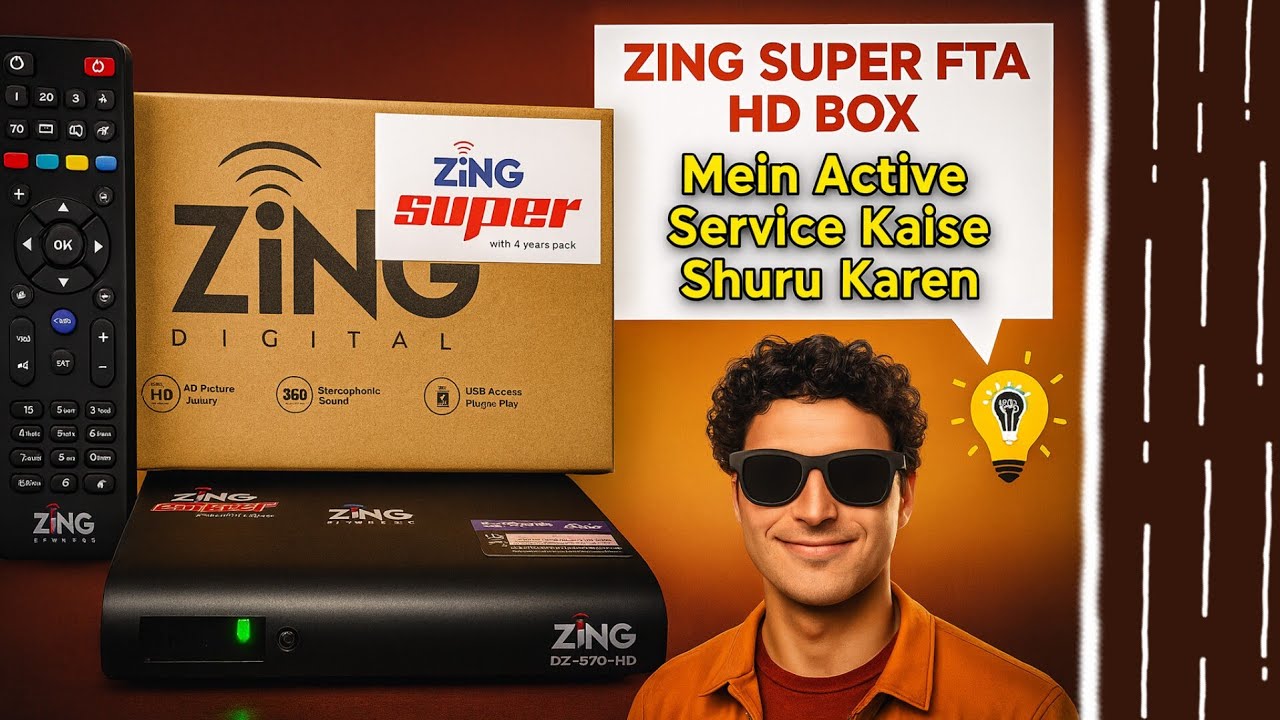 Dish TV Zing Super FTA Box HD Mein Active Service Kaise Shuru Kare?| 