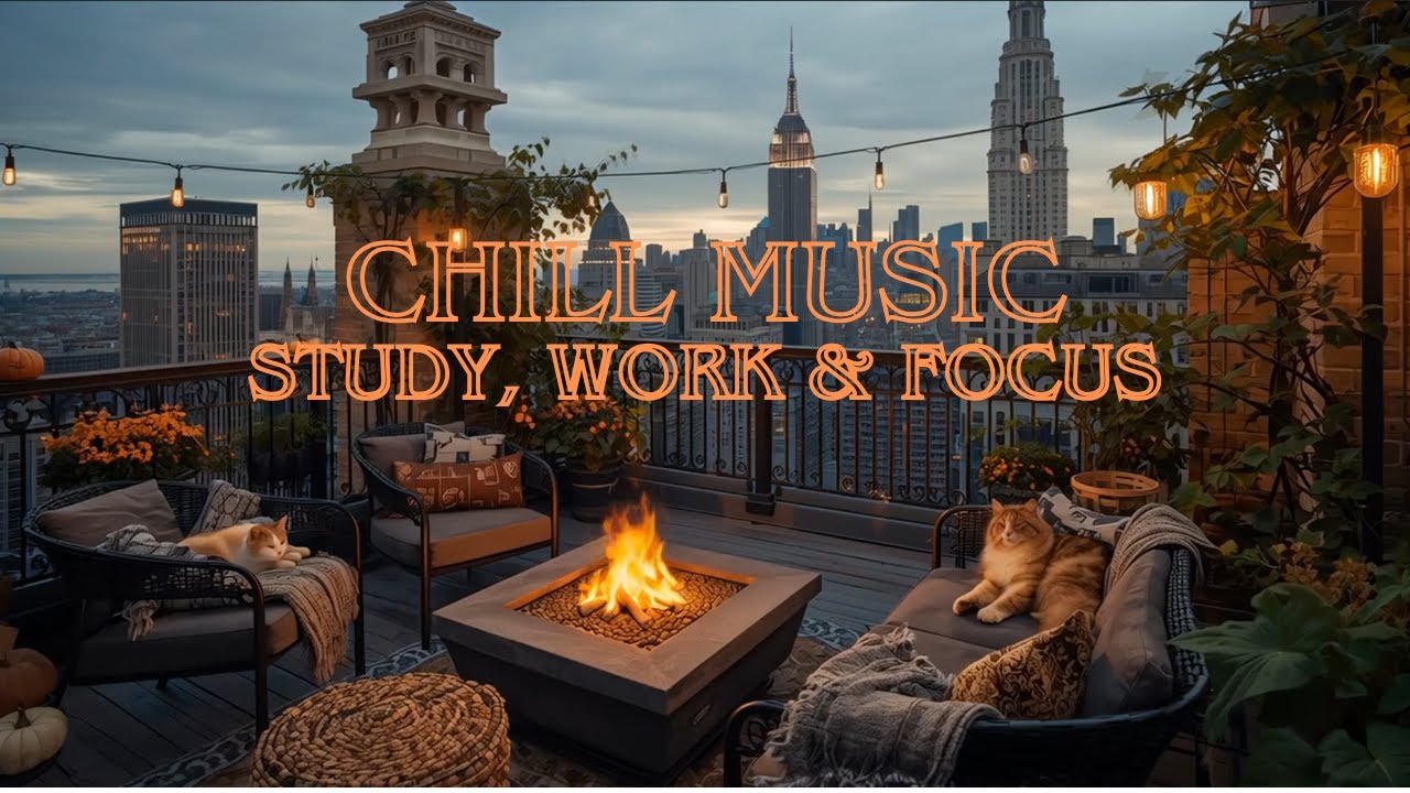 NYC LoFi Jazz Hop🍂 Autumn Beats - Vol. 1 | Penthouse Terrace View over Manhattan
